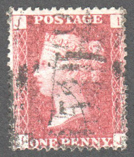 Great Britain Scott 33 Used Plate 108 - IJ - Click Image to Close